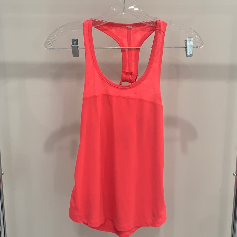 Orange pink workout top